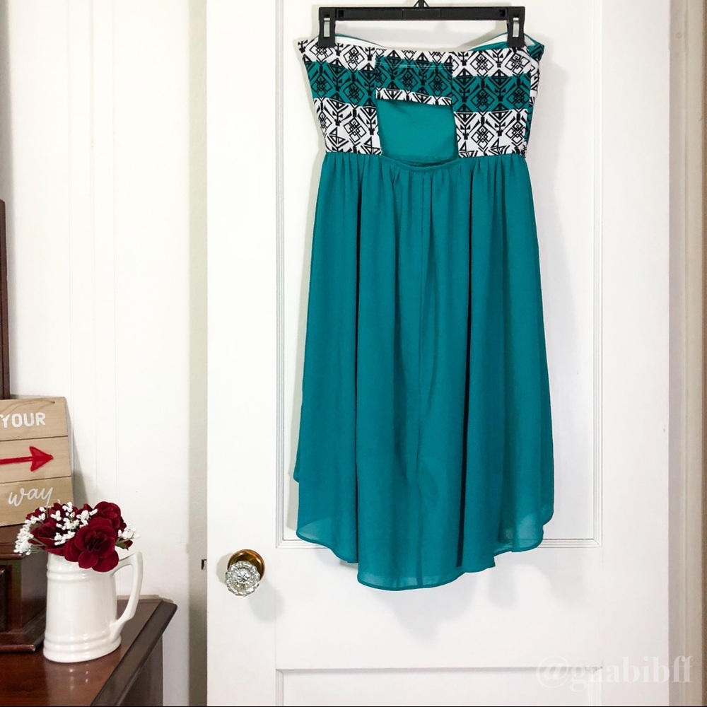 MyMichelle High-Low Aztec Dress - Picture 6 of 7